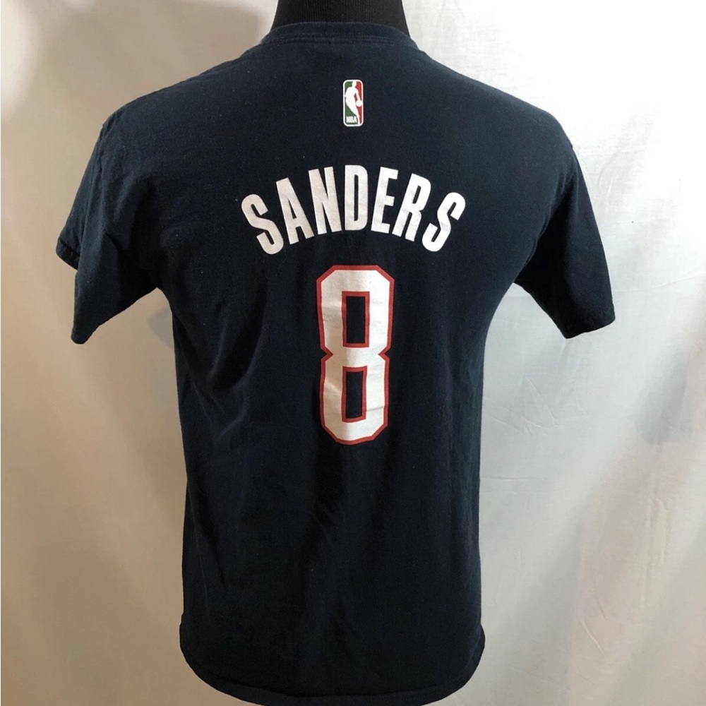 NBA Milwaukee Bucks #8 Sanders Black Short Sleeve T - Men’s M, Chest 19.5” - Picture 2 of 3